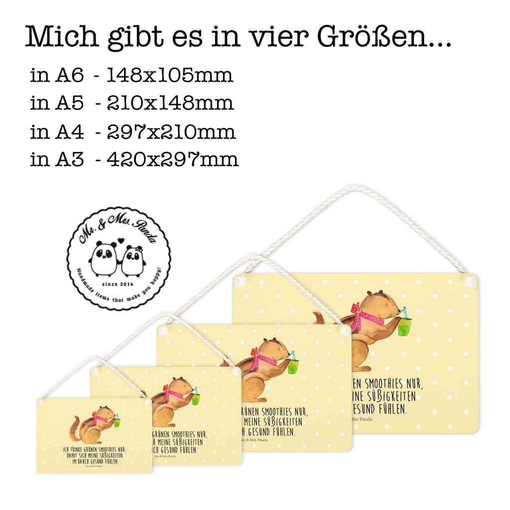 Deko Schild Eichhörnchen Smoothie Dekoschild, Deko Schild, Schild, Tür Schild, Türschild, Holzschild, Wandschild, Wanddeko, Tiermotive, Gute Laune, lustige Sprüche, Tiere, Green Smoothies, Diät, Abnehmen, Streifenhörnchen, Eichhörnchen