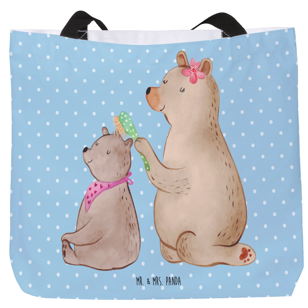 Shopper Bär mit Kind Beutel, Einkaufstasche, Tasche, Strandtasche, Einkaufsbeutel, Shopper, Schultasche, Freizeittasche, Tragebeutel, Schulbeutel, Alltagstasche, Familie, Vatertag, Muttertag, Bruder, Schwester, Mama, Papa, Oma, Opa, Geschenk, Mutti, Mutter