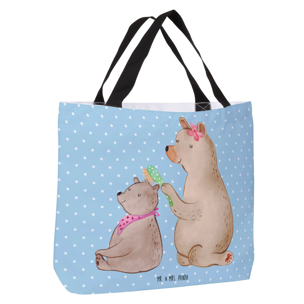 Shopper Bär mit Kind Beutel, Einkaufstasche, Tasche, Strandtasche, Einkaufsbeutel, Shopper, Schultasche, Freizeittasche, Tragebeutel, Schulbeutel, Alltagstasche, Familie, Vatertag, Muttertag, Bruder, Schwester, Mama, Papa, Oma, Opa, Geschenk, Mutti, Mutter