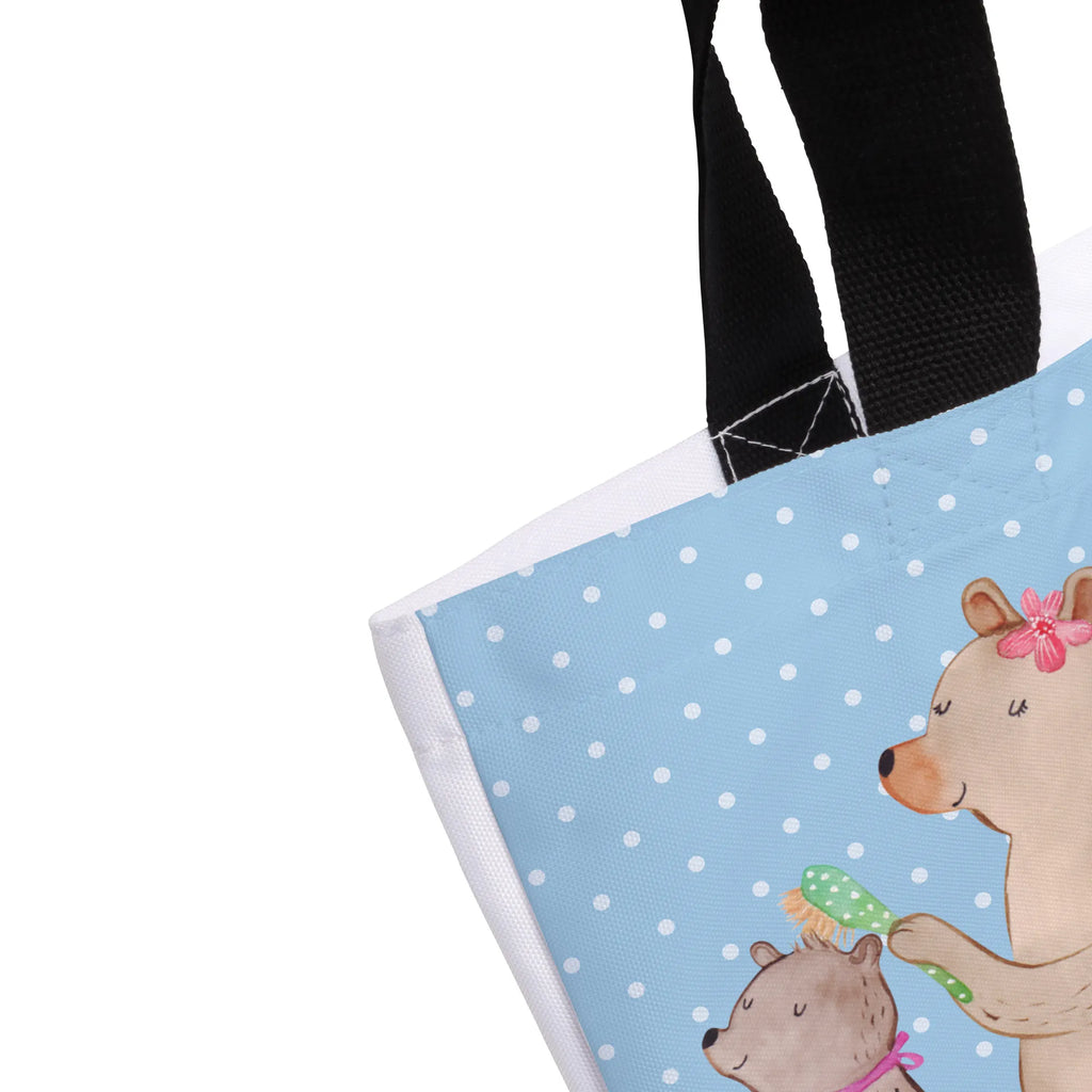 Shopper Bär mit Kind Beutel, Einkaufstasche, Tasche, Strandtasche, Einkaufsbeutel, Shopper, Schultasche, Freizeittasche, Tragebeutel, Schulbeutel, Alltagstasche, Familie, Vatertag, Muttertag, Bruder, Schwester, Mama, Papa, Oma, Opa, Geschenk, Mutti, Mutter