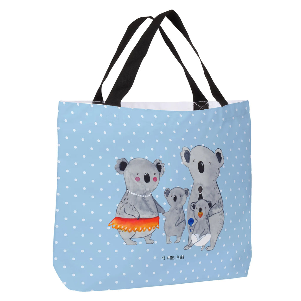 Shopper Koala Familie Beutel, Einkaufstasche, Tasche, Strandtasche, Einkaufsbeutel, Shopper, Schultasche, Freizeittasche, Tragebeutel, Schulbeutel, Alltagstasche, Familie, Vatertag, Muttertag, Bruder, Schwester, Mama, Papa, Oma, Opa, Koala, Koalas, Family, Kinder, Geschwister, Familienleben