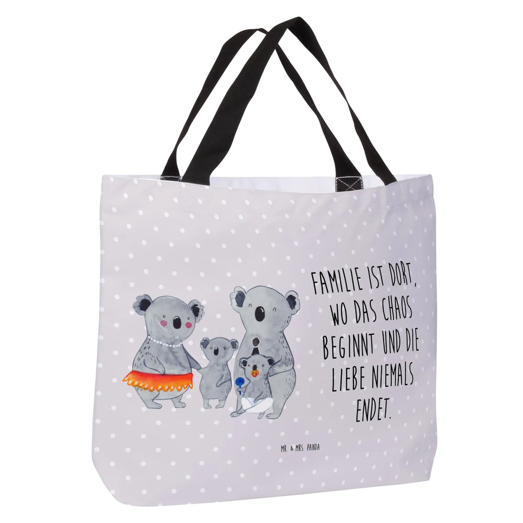 Shopper Koala Familie Beutel, Einkaufstasche, Tasche, Strandtasche, Einkaufsbeutel, Shopper, Schultasche, Freizeittasche, Tragebeutel, Schulbeutel, Alltagstasche, Familie, Vatertag, Muttertag, Bruder, Schwester, Mama, Papa, Oma, Opa, Koala, Koalas, Family, Kinder, Geschwister, Familienleben