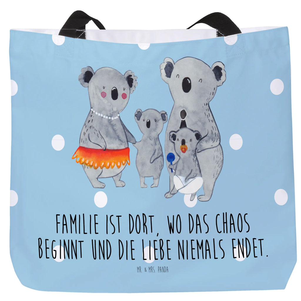 Shopper Koala Familie Beutel, Einkaufstasche, Tasche, Strandtasche, Einkaufsbeutel, Shopper, Schultasche, Freizeittasche, Tragebeutel, Schulbeutel, Alltagstasche, Familie, Vatertag, Muttertag, Bruder, Schwester, Mama, Papa, Oma, Opa, Koala, Koalas, Family, Kinder, Geschwister, Familienleben