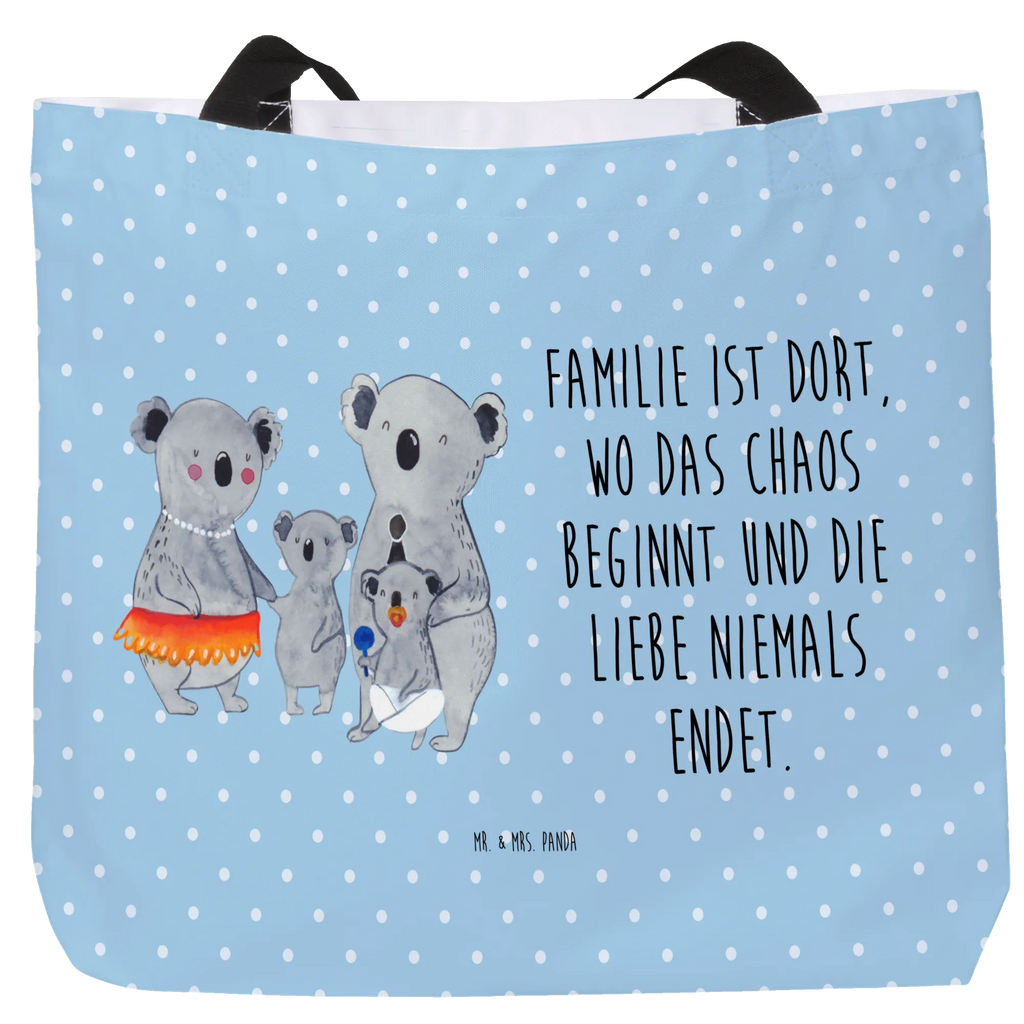 Shopper Koala Familie Beutel, Einkaufstasche, Tasche, Strandtasche, Einkaufsbeutel, Shopper, Schultasche, Freizeittasche, Tragebeutel, Schulbeutel, Alltagstasche, Familie, Vatertag, Muttertag, Bruder, Schwester, Mama, Papa, Oma, Opa, Koala, Koalas, Family, Kinder, Geschwister, Familienleben