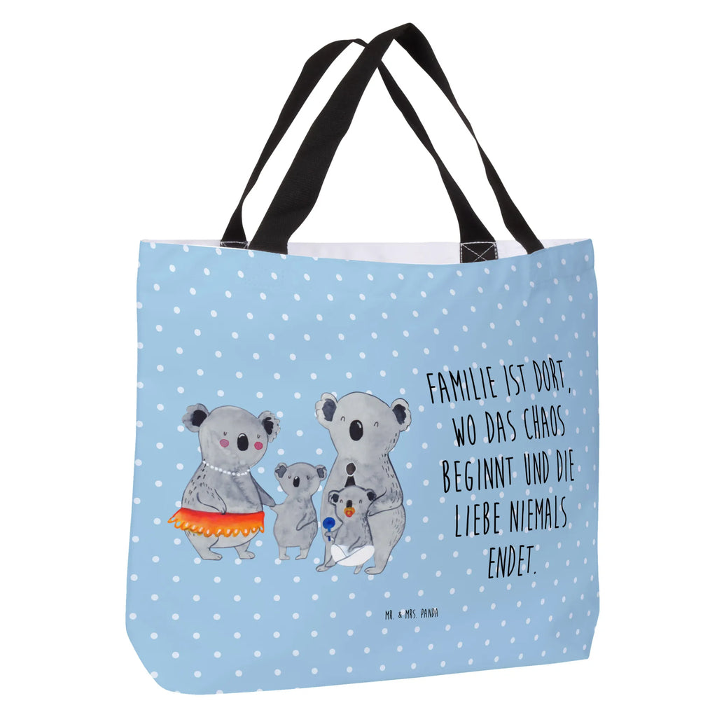 Shopper Koala Familie Beutel, Einkaufstasche, Tasche, Strandtasche, Einkaufsbeutel, Shopper, Schultasche, Freizeittasche, Tragebeutel, Schulbeutel, Alltagstasche, Familie, Vatertag, Muttertag, Bruder, Schwester, Mama, Papa, Oma, Opa, Koala, Koalas, Family, Kinder, Geschwister, Familienleben