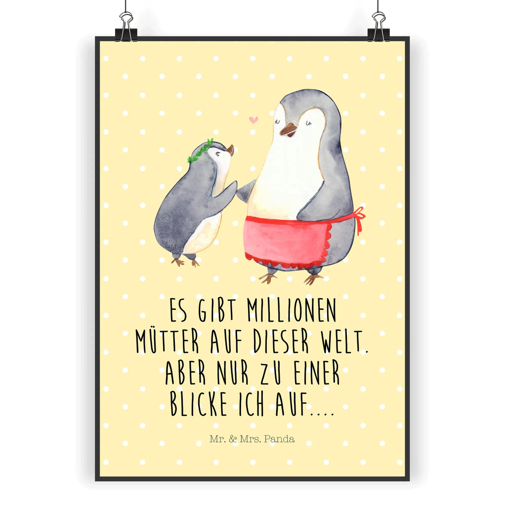 Poster Pinguin mit Kind Poster, Wandposter, Bild, Wanddeko, Küchenposter, Kinderposter, Wanddeko Bild, Raumdekoration, Wanddekoration, Handgemaltes Poster, Mr. & Mrs. Panda Poster, Designposter, Kunstdruck, Posterdruck, Familie, Vatertag, Muttertag, Bruder, Schwester, Mama, Papa, Oma, Opa, Geschenk, Mami, Mutti, Mutter, Geburststag