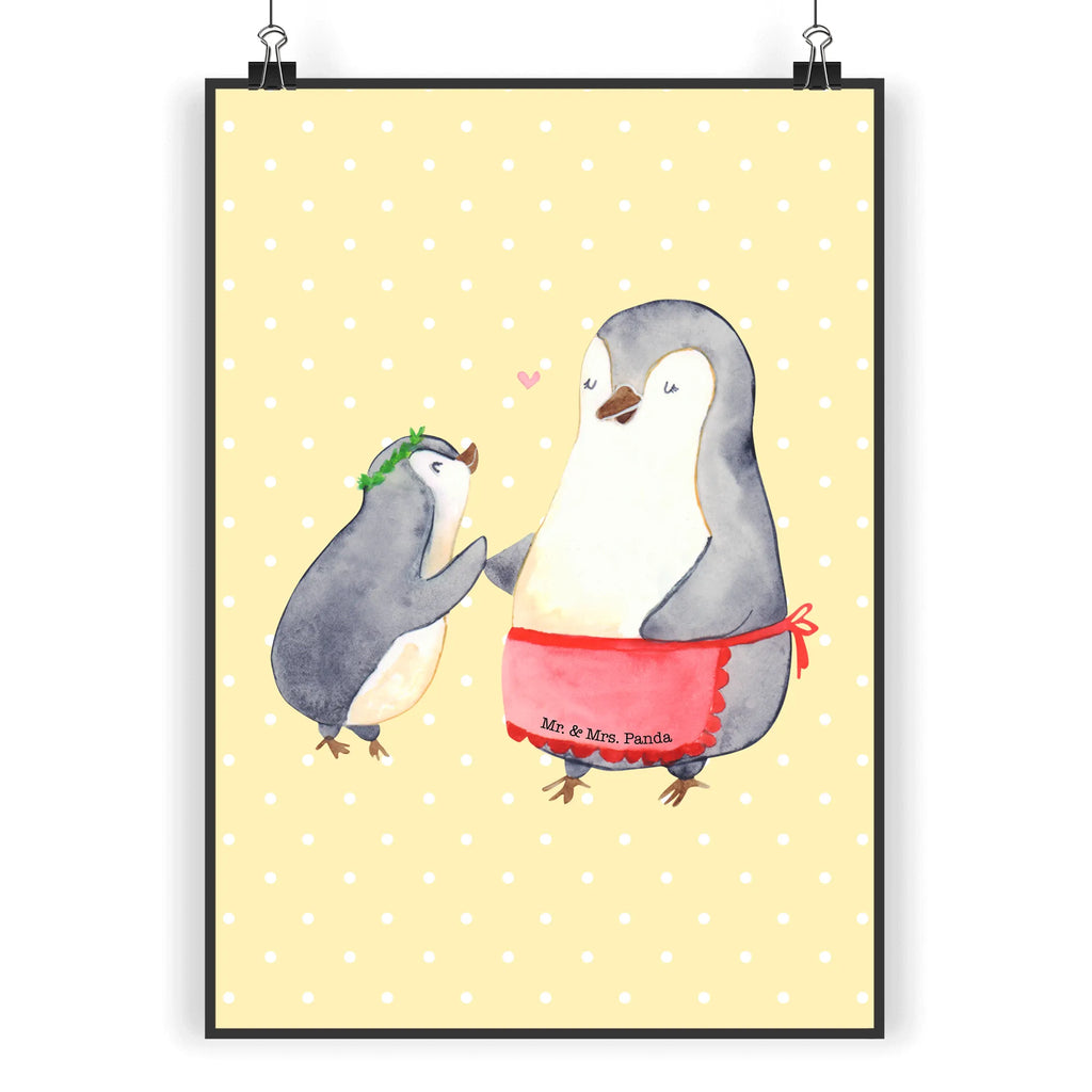 Poster Pinguin mit Kind Poster, Wandposter, Bild, Wanddeko, Küchenposter, Kinderposter, Wanddeko Bild, Raumdekoration, Wanddekoration, Handgemaltes Poster, Mr. & Mrs. Panda Poster, Designposter, Kunstdruck, Posterdruck, Familie, Vatertag, Muttertag, Bruder, Schwester, Mama, Papa, Oma, Opa, Geschenk, Mami, Mutti, Mutter, Geburststag