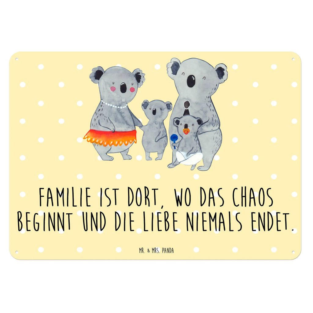 Blechschild Koala Familie Blechschild, Metallschild, Geschenk Schild, Schild, Magnet-Metall-Schild, Deko Schild, Wandschild, Wand-Dekoration, Türschild, Familie, Vatertag, Muttertag, Bruder, Schwester, Mama, Papa, Oma, Opa, Koala, Koalas, Family, Kinder, Geschwister, Familienleben