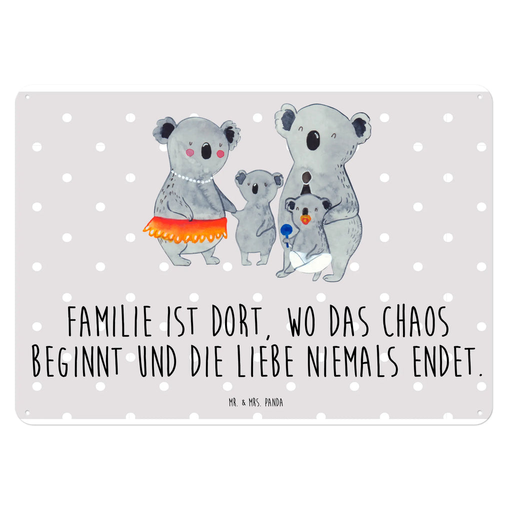 Blechschild Koala Familie Blechschild, Metallschild, Geschenk Schild, Schild, Magnet-Metall-Schild, Deko Schild, Wandschild, Wand-Dekoration, Türschild, Familie, Vatertag, Muttertag, Bruder, Schwester, Mama, Papa, Oma, Opa, Koala, Koalas, Family, Kinder, Geschwister, Familienleben