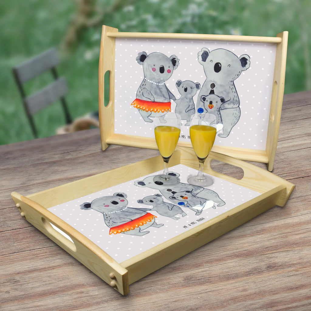 Serviertablett Koala Familie Serviertablett, Tablett, Holztablett, Küchentablett, Dekotablett, Frühstückstablett, Familie, Vatertag, Muttertag, Bruder, Schwester, Mama, Papa, Oma, Opa, Koala, Koalas, Family, Kinder, Geschwister, Familienleben