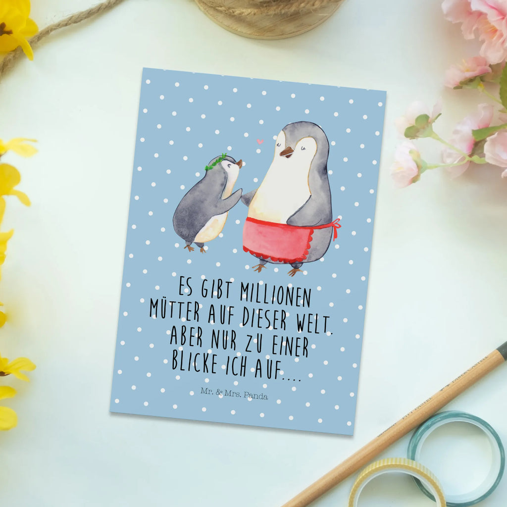 Postkarte Pinguin mit Kind Postkarte, Karte, Geschenkkarte, Grußkarte, Einladung, Ansichtskarte, Geburtstagskarte, Einladungskarte, Dankeskarte, Ansichtskarten, Einladung Geburtstag, Einladungskarten Geburtstag, Familie, Vatertag, Muttertag, Bruder, Schwester, Mama, Papa, Oma, Opa, Geschenk, Mami, Mutti, Mutter, Geburststag