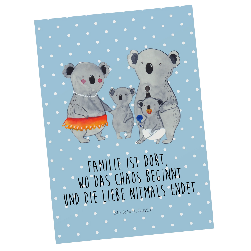 Postkarte Koala Familie Postkarte, Karte, Geschenkkarte, Grußkarte, Einladung, Ansichtskarte, Geburtstagskarte, Einladungskarte, Dankeskarte, Ansichtskarten, Einladung Geburtstag, Einladungskarten Geburtstag, Familie, Vatertag, Muttertag, Bruder, Schwester, Mama, Papa, Oma, Opa, Koala, Koalas, Family, Kinder, Geschwister, Familienleben