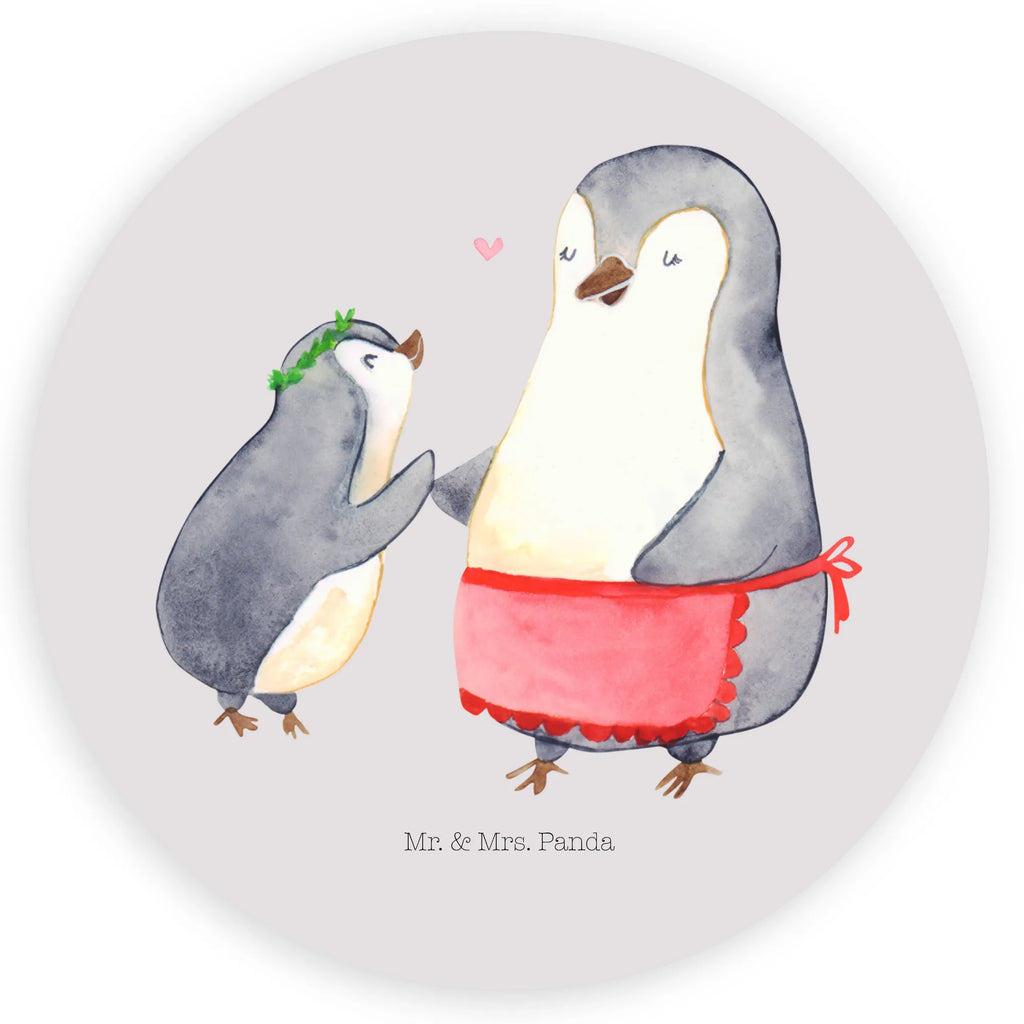 Rund Aufkleber Pinguin mit Kind Sticker, Aufkleber, Etikett, Familie, Vatertag, Muttertag, Bruder, Schwester, Mama, Papa, Oma, Opa, Geschenk, Mami, Mutti, Mutter, Geburststag