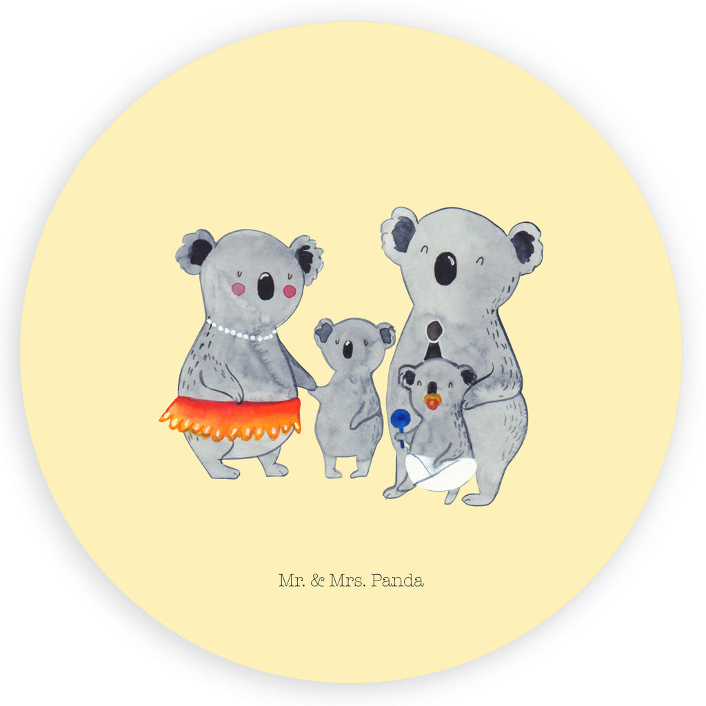 Rund Aufkleber Koala Familie Sticker, Aufkleber, Etikett, Familie, Vatertag, Muttertag, Bruder, Schwester, Mama, Papa, Oma, Opa, Koala, Koalas, Family, Kinder, Geschwister, Familienleben