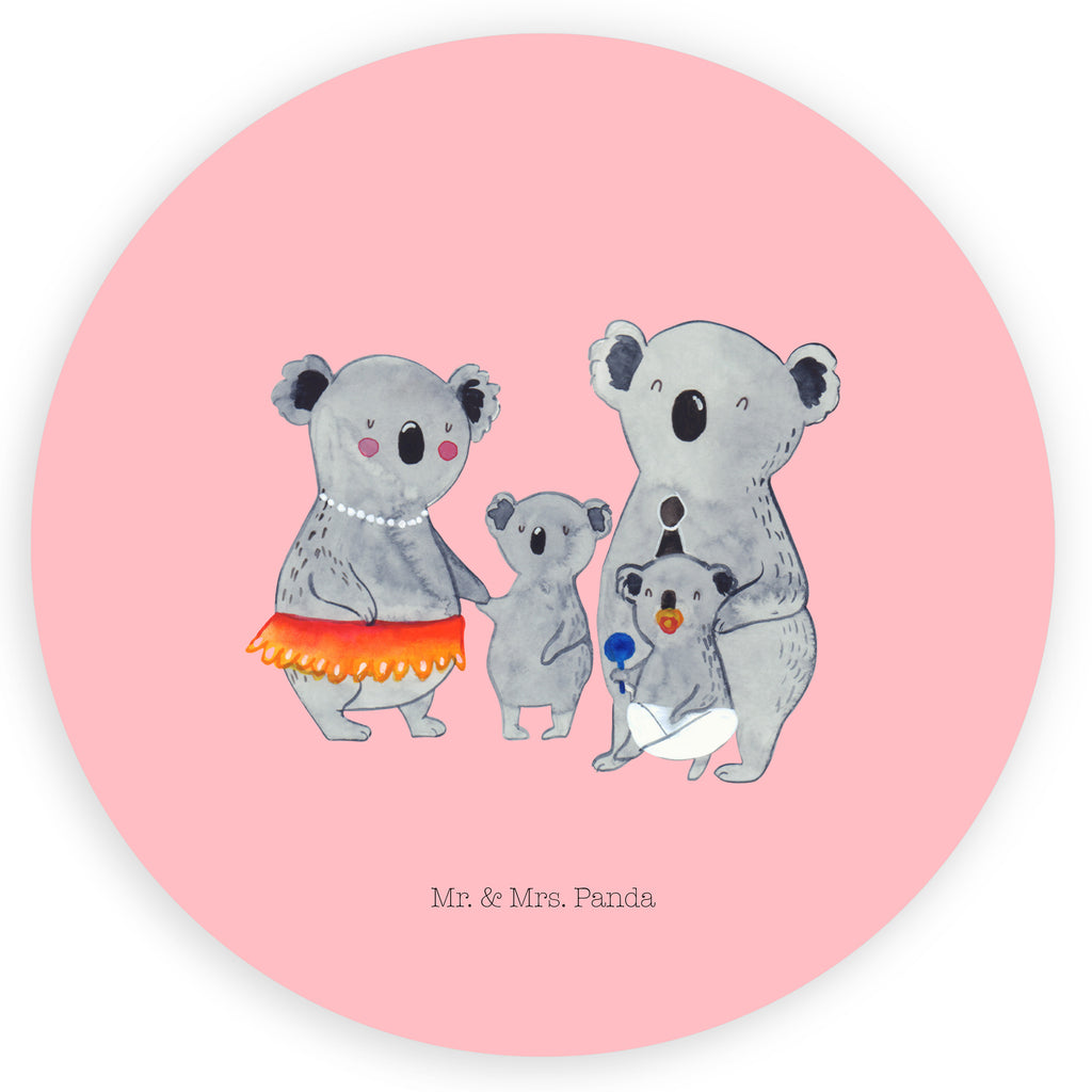 Rund Aufkleber Koala Familie Sticker, Aufkleber, Etikett, Familie, Vatertag, Muttertag, Bruder, Schwester, Mama, Papa, Oma, Opa, Koala, Koalas, Family, Kinder, Geschwister, Familienleben