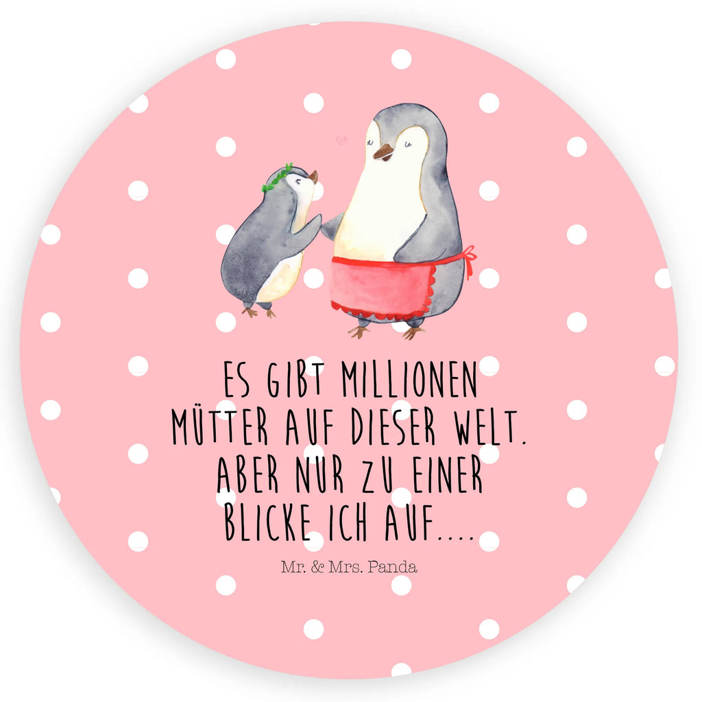 Rund Aufkleber Pinguin mit Kind Sticker, Aufkleber, Etikett, Familie, Vatertag, Muttertag, Bruder, Schwester, Mama, Papa, Oma, Opa, Geschenk, Mami, Mutti, Mutter, Geburststag