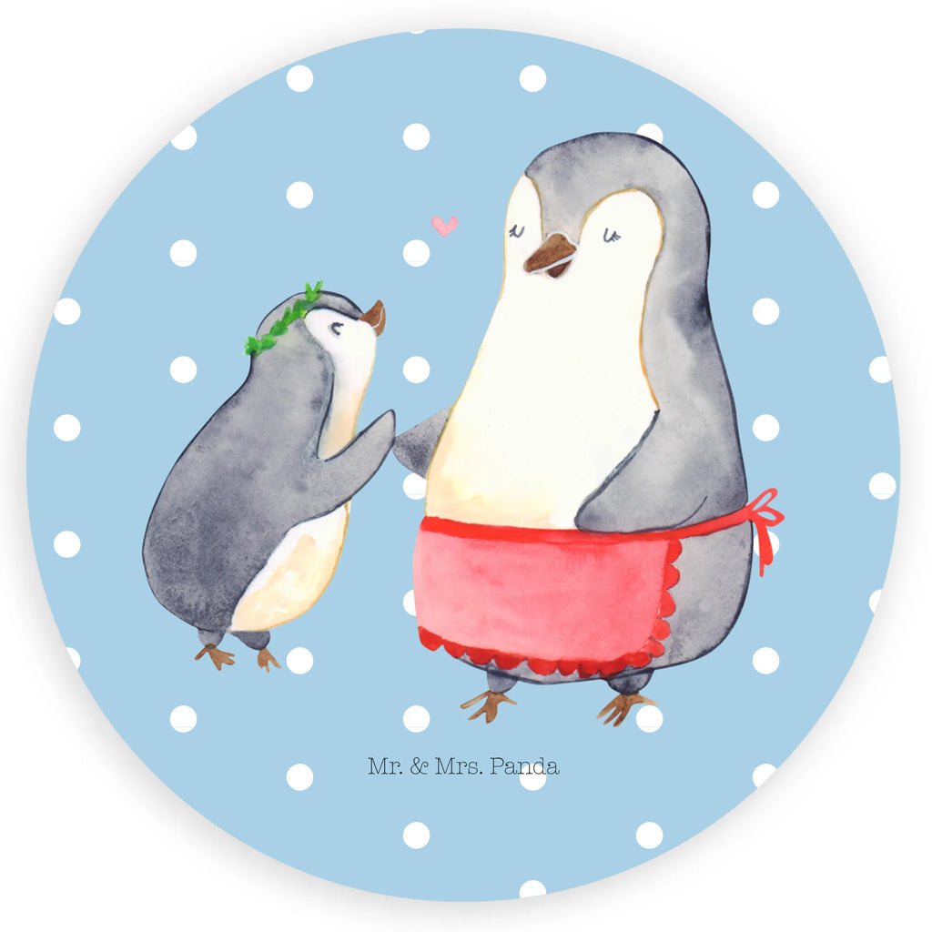 Rund Aufkleber Pinguin mit Kind Sticker, Aufkleber, Etikett, Familie, Vatertag, Muttertag, Bruder, Schwester, Mama, Papa, Oma, Opa, Geschenk, Mami, Mutti, Mutter, Geburststag