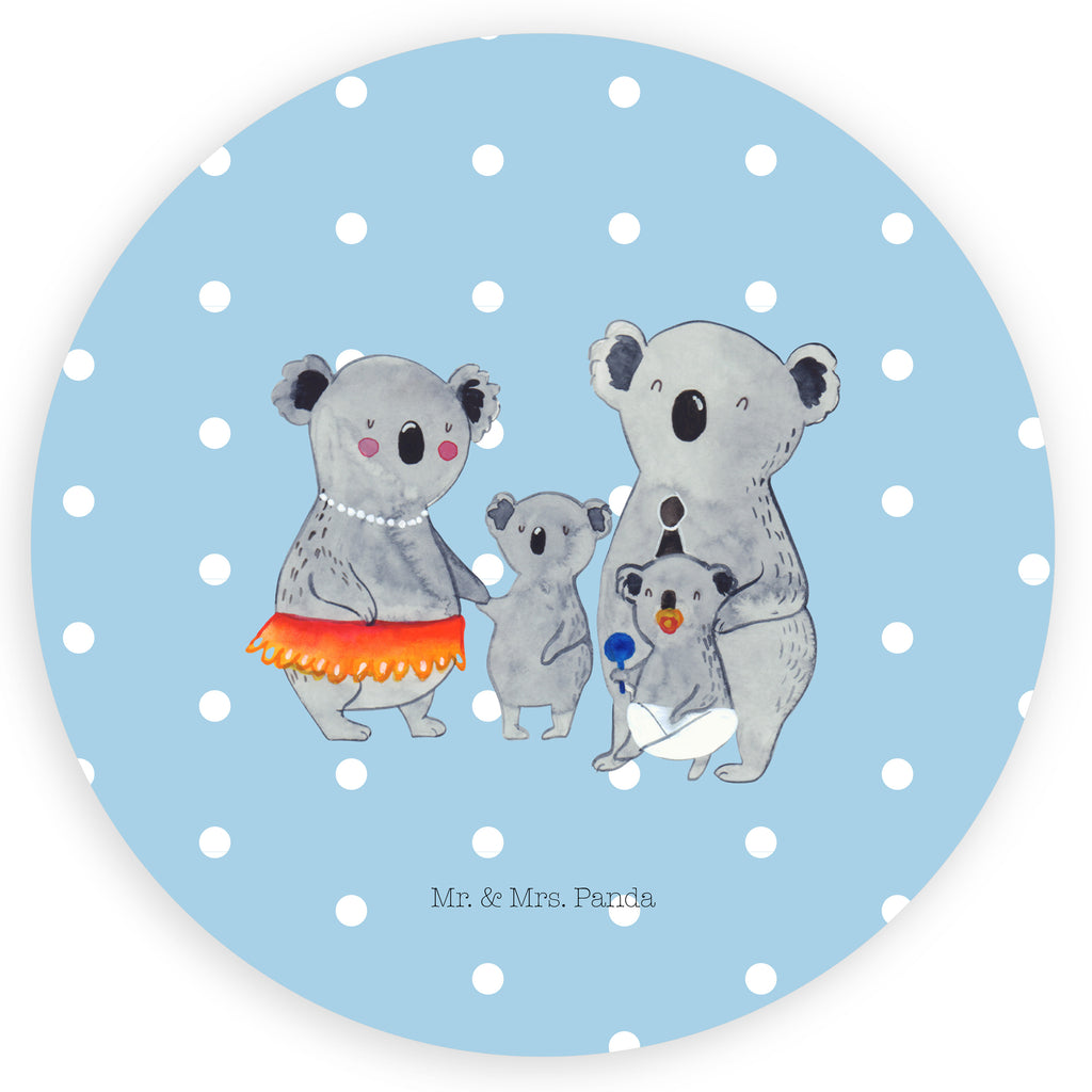 Rund Aufkleber Koala Familie Sticker, Aufkleber, Etikett, Familie, Vatertag, Muttertag, Bruder, Schwester, Mama, Papa, Oma, Opa, Koala, Koalas, Family, Kinder, Geschwister, Familienleben