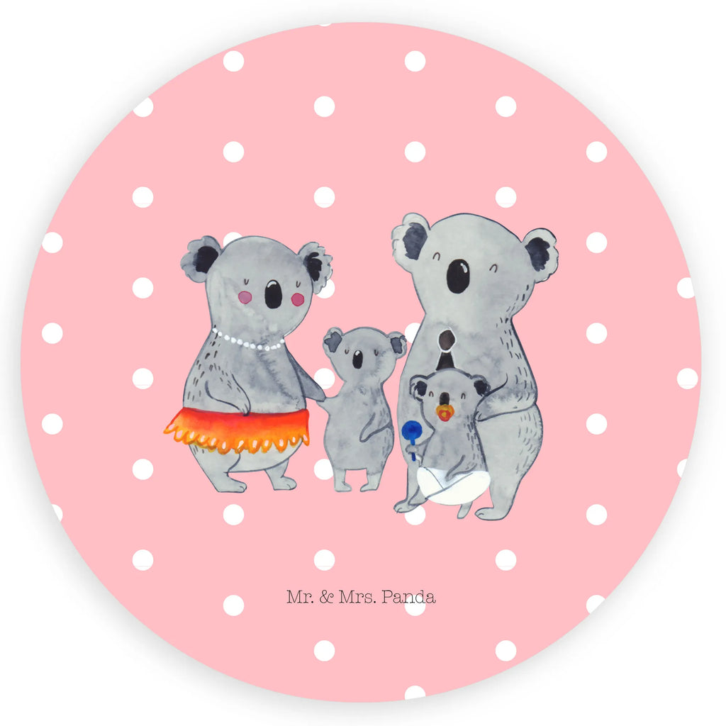 Rund Aufkleber Koala Familie Sticker, Aufkleber, Etikett, Familie, Vatertag, Muttertag, Bruder, Schwester, Mama, Papa, Oma, Opa, Koala, Koalas, Family, Kinder, Geschwister, Familienleben