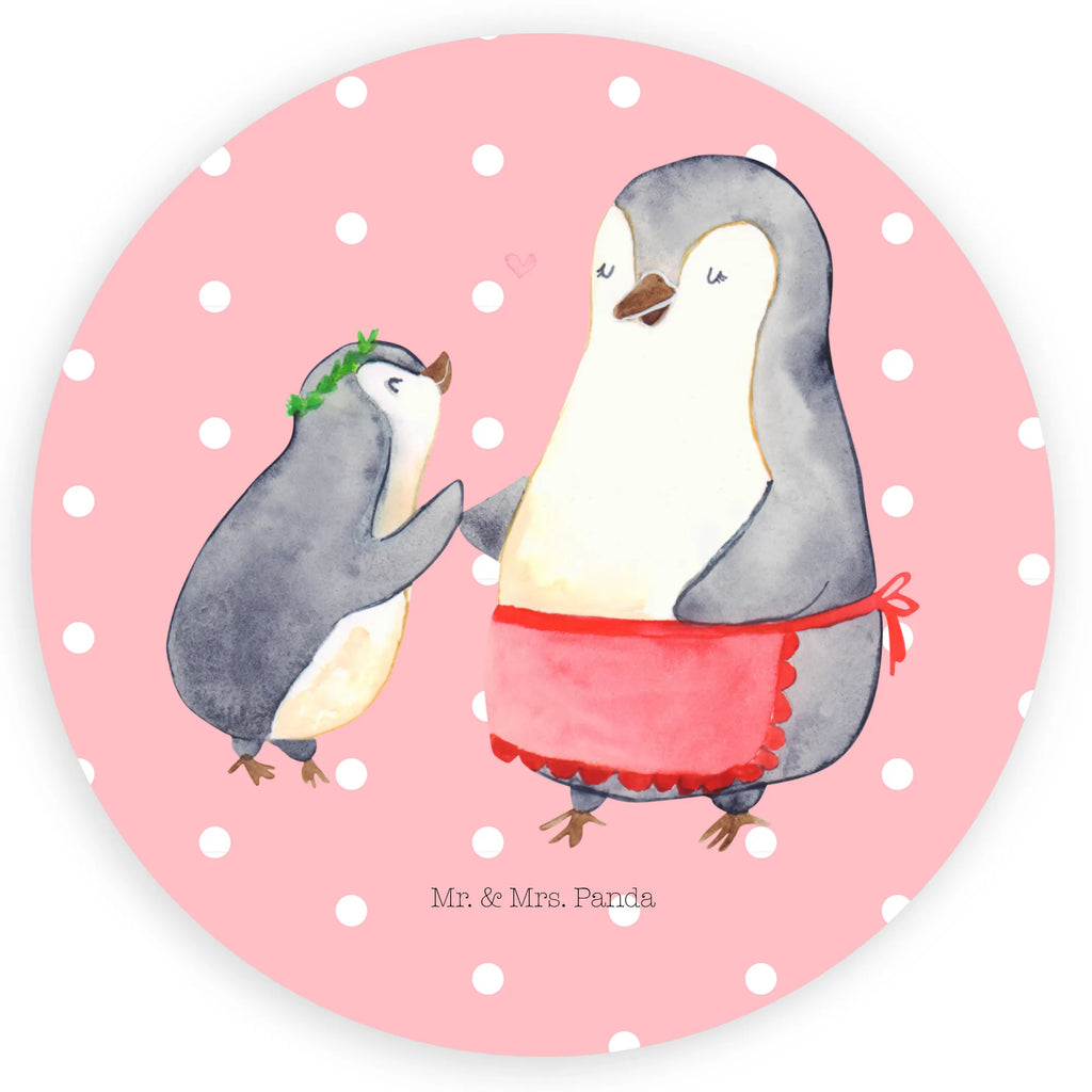 Rund Aufkleber Pinguin mit Kind Sticker, Aufkleber, Etikett, Familie, Vatertag, Muttertag, Bruder, Schwester, Mama, Papa, Oma, Opa, Geschenk, Mami, Mutti, Mutter, Geburststag