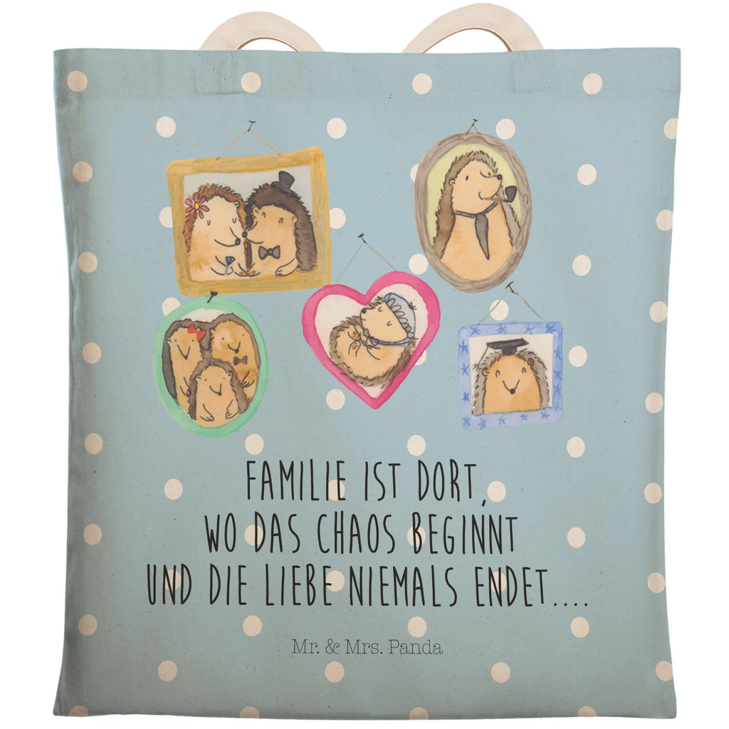 Einkaufstasche Igel Familie Tragetasche, Tasche, Beutel, Stofftasche, Baumwolltasche, Umhängetasche, Shopper, Einkaufstasche, Beuteltasche, Familie, Vatertag, Muttertag, Bruder, Schwester, Mama, Papa, Oma, Opa, Liebe, Igel, Bilder, Zusammenhalt, Glück