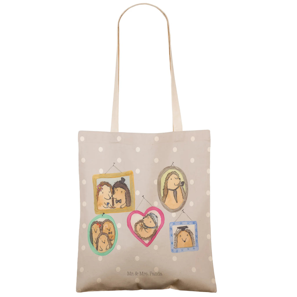 Einkaufstasche Igel Familie Tragetasche, Tasche, Beutel, Stofftasche, Baumwolltasche, Umhängetasche, Shopper, Einkaufstasche, Beuteltasche, Familie, Vatertag, Muttertag, Bruder, Schwester, Mama, Papa, Oma, Opa, Liebe, Igel, Bilder, Zusammenhalt, Glück