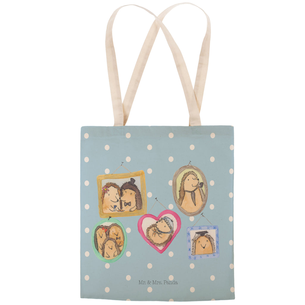 Einkaufstasche Igel Familie Tragetasche, Tasche, Beutel, Stofftasche, Baumwolltasche, Umhängetasche, Shopper, Einkaufstasche, Beuteltasche, Familie, Vatertag, Muttertag, Bruder, Schwester, Mama, Papa, Oma, Opa, Liebe, Igel, Bilder, Zusammenhalt, Glück