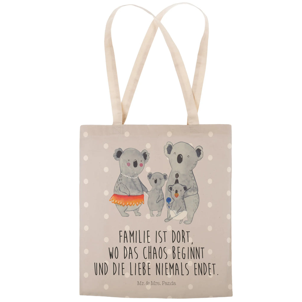 Einkaufstasche Koala Familie Tragetasche, Tasche, Beutel, Stofftasche, Baumwolltasche, Umhängetasche, Shopper, Einkaufstasche, Beuteltasche, Familie, Vatertag, Muttertag, Bruder, Schwester, Mama, Papa, Oma, Opa, Koala, Koalas, Family, Kinder, Geschwister, Familienleben