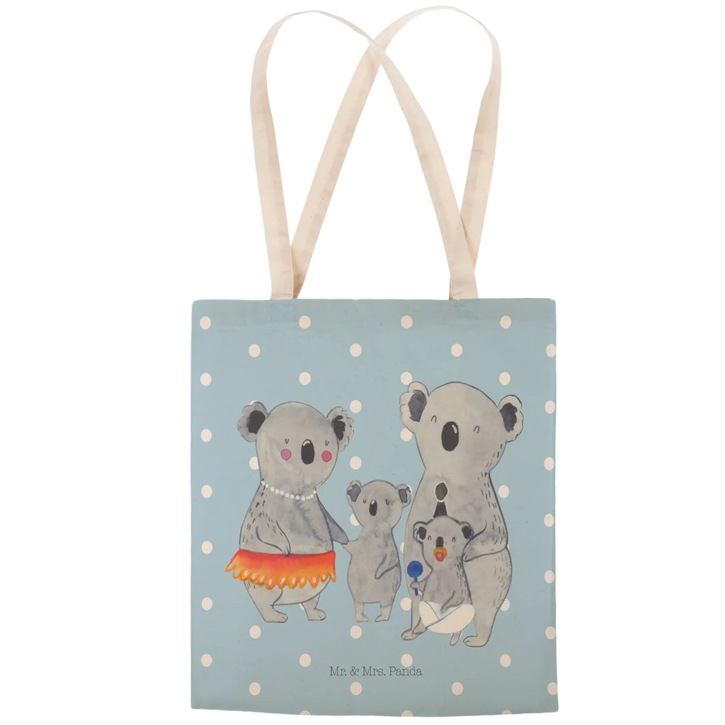 Einkaufstasche Koala Familie Tragetasche, Tasche, Beutel, Stofftasche, Baumwolltasche, Umhängetasche, Shopper, Einkaufstasche, Beuteltasche, Familie, Vatertag, Muttertag, Bruder, Schwester, Mama, Papa, Oma, Opa, Koala, Koalas, Family, Kinder, Geschwister, Familienleben