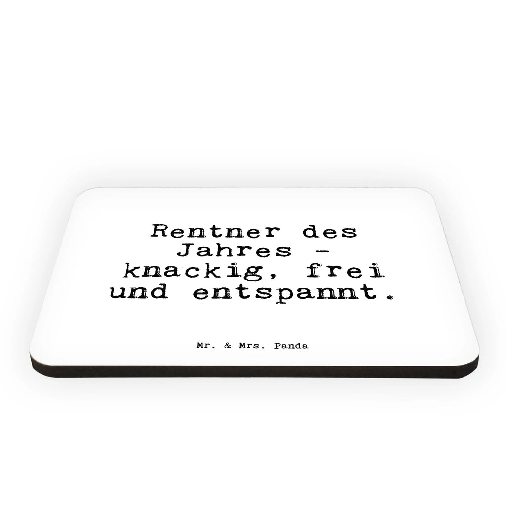 Magnet Sprüche und Zitate Rentner des Jahres - knackig, frei und entspannt. Kühlschrankmagnet, Pinnwandmagnet, Souvenir Magnet, Motivmagnete, Dekomagnet, Whiteboard Magnet, Notiz Magnet, Kühlschrank Dekoration, Spruch, Sprüche, lustige Sprüche, Weisheiten, Zitate, Spruch Geschenke, Spruch Sprüche Weisheiten Zitate Lustig Weisheit Worte