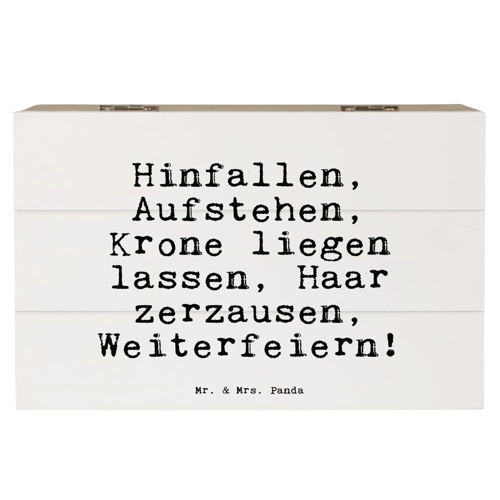 Holzkiste Sprüche und Zitate Hinfallen, Aufstehen, Krone liegen lassen, Haar zerzausen, Weiterfeiern! Holzkiste, Kiste, Schatzkiste, Truhe, Schatulle, XXL, Erinnerungsbox, Erinnerungskiste, Dekokiste, Aufbewahrungsbox, Geschenkbox, Geschenkdose, Spruch, Sprüche, lustige Sprüche, Weisheiten, Zitate, Spruch Geschenke, Spruch Sprüche Weisheiten Zitate Lustig Weisheit Worte