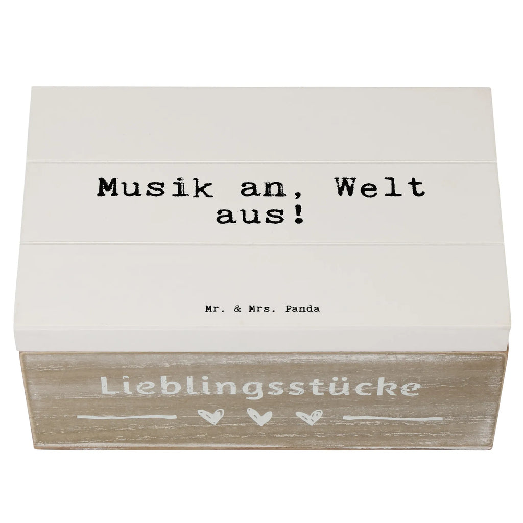 Holzkiste Sprüche und Zitate Musik an, Welt aus! Holzkiste, Kiste, Schatzkiste, Truhe, Schatulle, XXL, Erinnerungsbox, Erinnerungskiste, Dekokiste, Aufbewahrungsbox, Geschenkbox, Geschenkdose, Spruch, Sprüche, lustige Sprüche, Weisheiten, Zitate, Spruch Geschenke, Spruch Sprüche Weisheiten Zitate Lustig Weisheit Worte