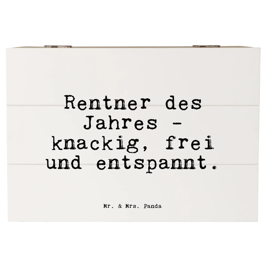 Holzkiste Sprüche und Zitate Rentner des Jahres - knackig, frei und entspannt. Holzkiste, Kiste, Schatzkiste, Truhe, Schatulle, XXL, Erinnerungsbox, Erinnerungskiste, Dekokiste, Aufbewahrungsbox, Geschenkbox, Geschenkdose, Spruch, Sprüche, lustige Sprüche, Weisheiten, Zitate, Spruch Geschenke, Spruch Sprüche Weisheiten Zitate Lustig Weisheit Worte