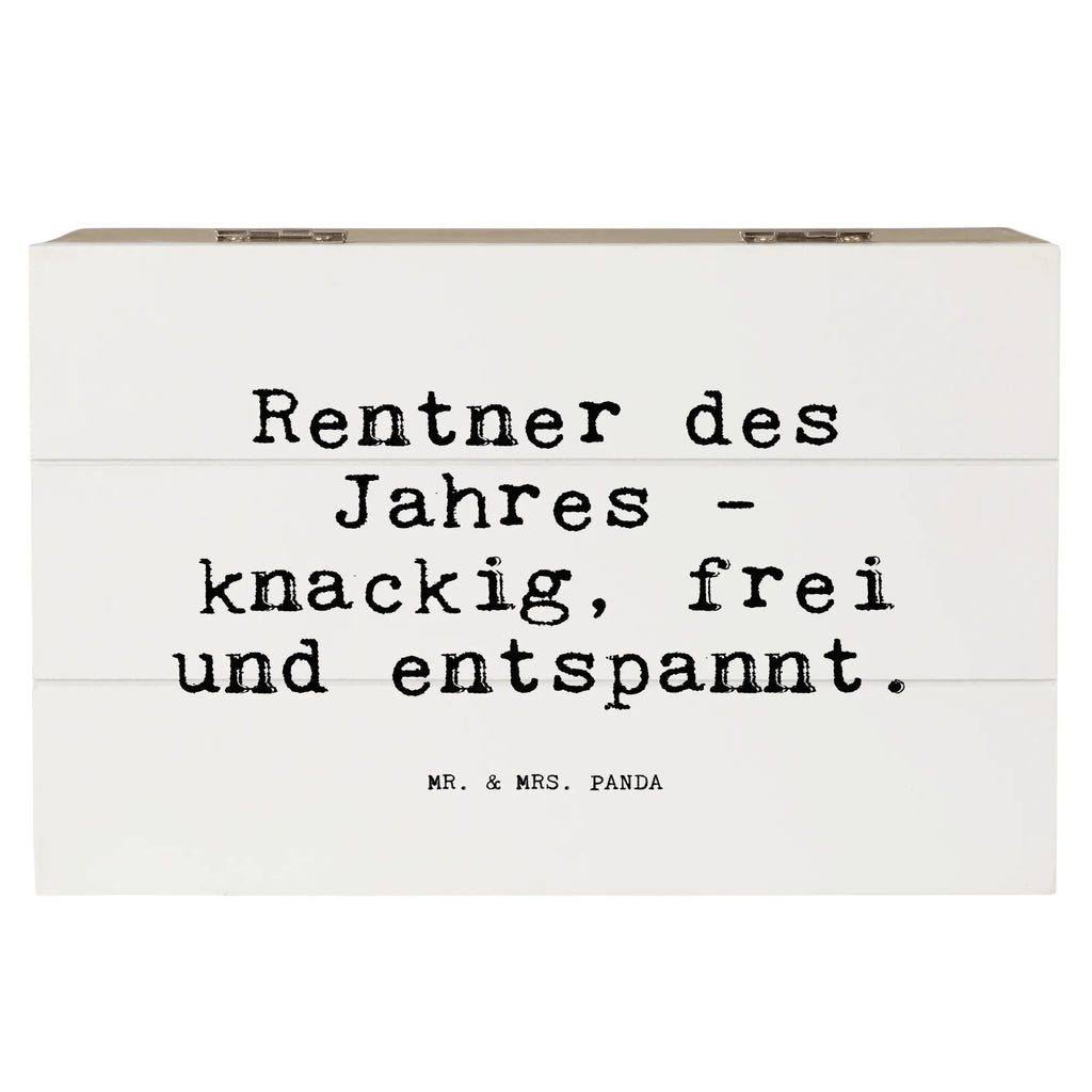 Holzkiste Sprüche und Zitate Rentner des Jahres - knackig, frei und entspannt. Holzkiste, Kiste, Schatzkiste, Truhe, Schatulle, XXL, Erinnerungsbox, Erinnerungskiste, Dekokiste, Aufbewahrungsbox, Geschenkbox, Geschenkdose, Spruch, Sprüche, lustige Sprüche, Weisheiten, Zitate, Spruch Geschenke, Spruch Sprüche Weisheiten Zitate Lustig Weisheit Worte