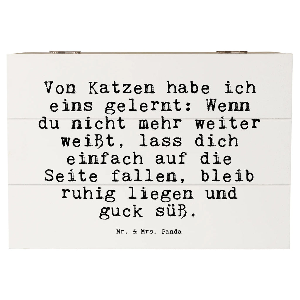 Holzkiste Sprüche und Zitate Von Katzen habe ich eins gelernt: Wenn du nicht mehr weiter weißt, lass dich einfach auf die Seite fallen, bleib ruhig liegen und guck süß. Holzkiste, Kiste, Schatzkiste, Truhe, Schatulle, XXL, Erinnerungsbox, Erinnerungskiste, Dekokiste, Aufbewahrungsbox, Geschenkbox, Geschenkdose, Spruch, Sprüche, lustige Sprüche, Weisheiten, Zitate, Spruch Geschenke, Spruch Sprüche Weisheiten Zitate Lustig Weisheit Worte