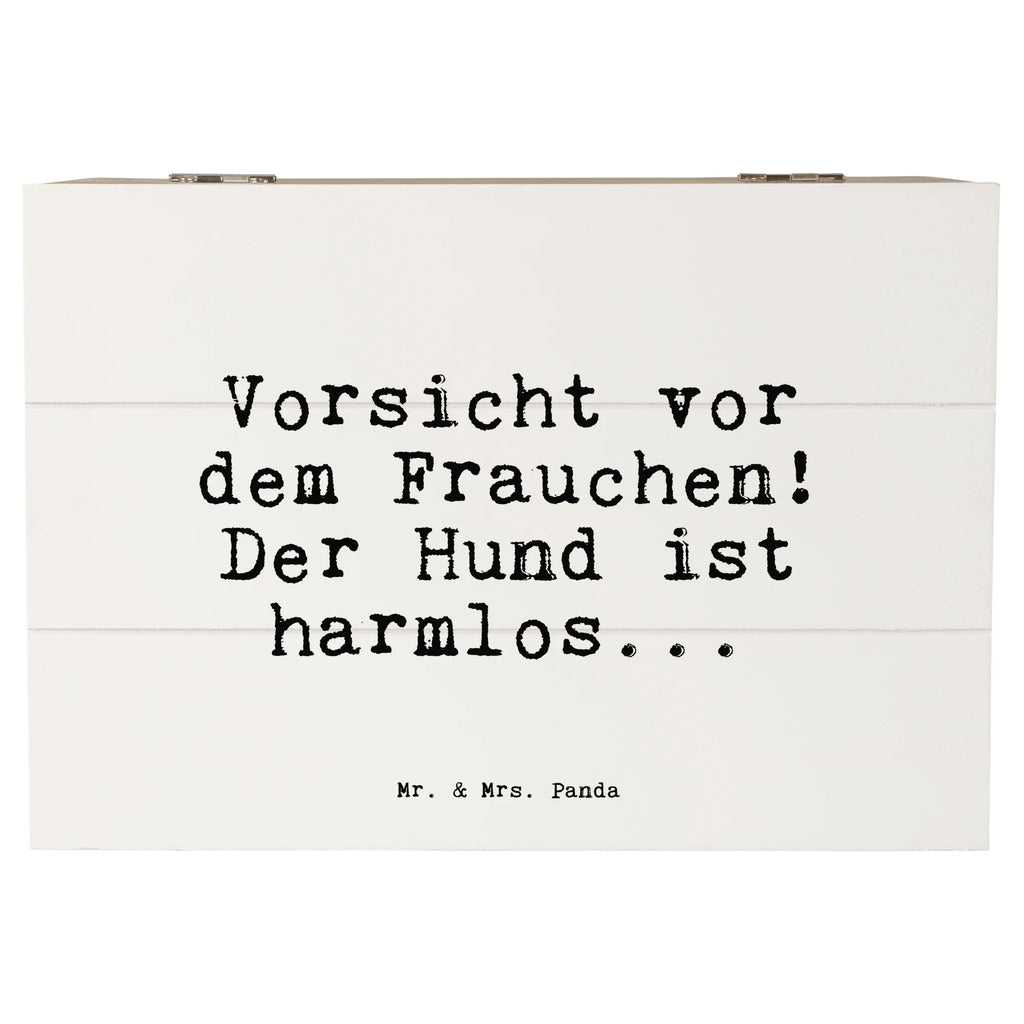 Holzkiste Sprüche und Zitate Vorsicht vor dem Frauchen! Der Hund ist harmlos... Holzkiste, Kiste, Schatzkiste, Truhe, Schatulle, XXL, Erinnerungsbox, Erinnerungskiste, Dekokiste, Aufbewahrungsbox, Geschenkbox, Geschenkdose, Spruch, Sprüche, lustige Sprüche, Weisheiten, Zitate, Spruch Geschenke, Spruch Sprüche Weisheiten Zitate Lustig Weisheit Worte