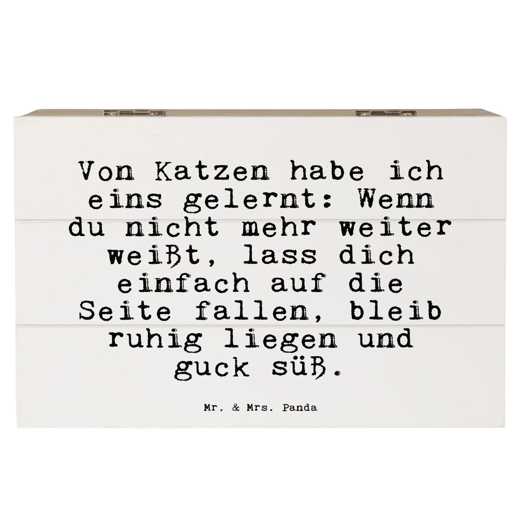 Holzkiste Sprüche und Zitate Von Katzen habe ich eins gelernt: Wenn du nicht mehr weiter weißt, lass dich einfach auf die Seite fallen, bleib ruhig liegen und guck süß. Holzkiste, Kiste, Schatzkiste, Truhe, Schatulle, XXL, Erinnerungsbox, Erinnerungskiste, Dekokiste, Aufbewahrungsbox, Geschenkbox, Geschenkdose, Spruch, Sprüche, lustige Sprüche, Weisheiten, Zitate, Spruch Geschenke, Spruch Sprüche Weisheiten Zitate Lustig Weisheit Worte