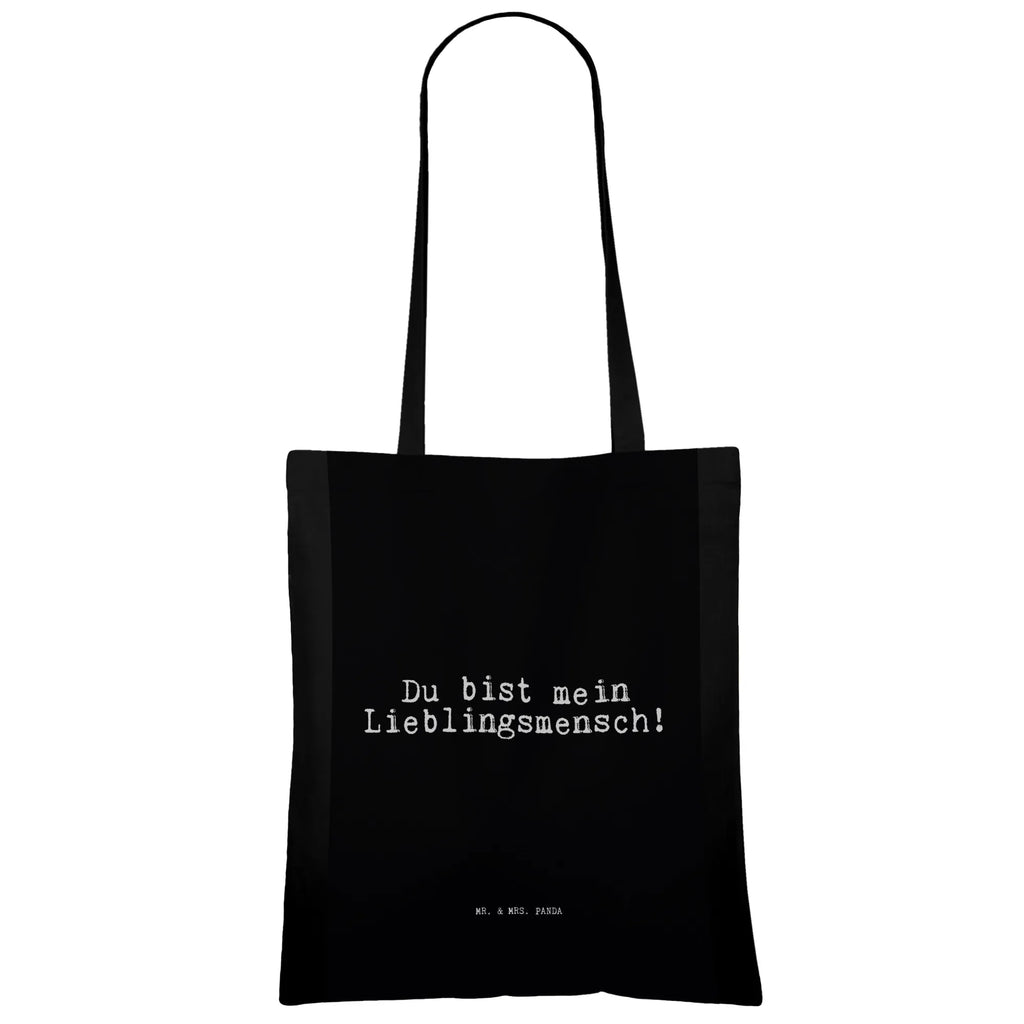 Tragetasche Du bist mein Lieblingsmensch! Beuteltasche, Beutel, Einkaufstasche, Jutebeutel, Stoffbeutel, Tasche, Shopper, Umhängetasche, Strandtasche, Schultertasche, Stofftasche, Tragetasche, Badetasche, Jutetasche, Einkaufstüte, Laptoptasche, Spruch, Sprüche, lustige Sprüche, Weisheiten, Zitate, Spruch Geschenke, Spruch Sprüche Weisheiten Zitate Lustig Weisheit Worte