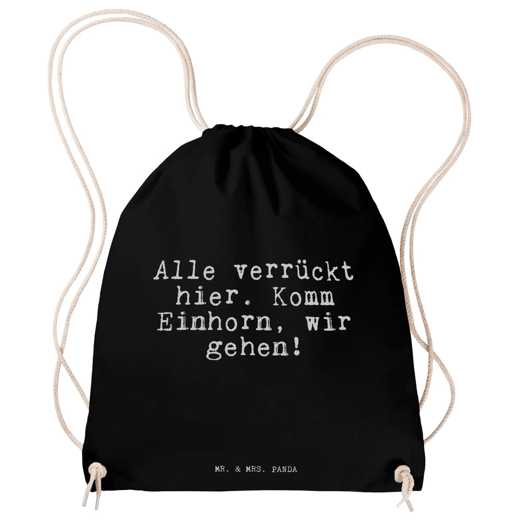 Sportbeutel Alle verrückt hier. Komm... Sportbeutel, Turnbeutel, Beutel, Sporttasche, Tasche, Stoffbeutel, Sportbeutel Kinder, Gymsack, Beutel Rucksack, Kleine Sporttasche, Sportzubehör, Turnbeutel Baumwolle, Spruch, Sprüche, lustige Sprüche, Weisheiten, Zitate, Spruch Geschenke, Spruch Sprüche Weisheiten Zitate Lustig Weisheit Worte