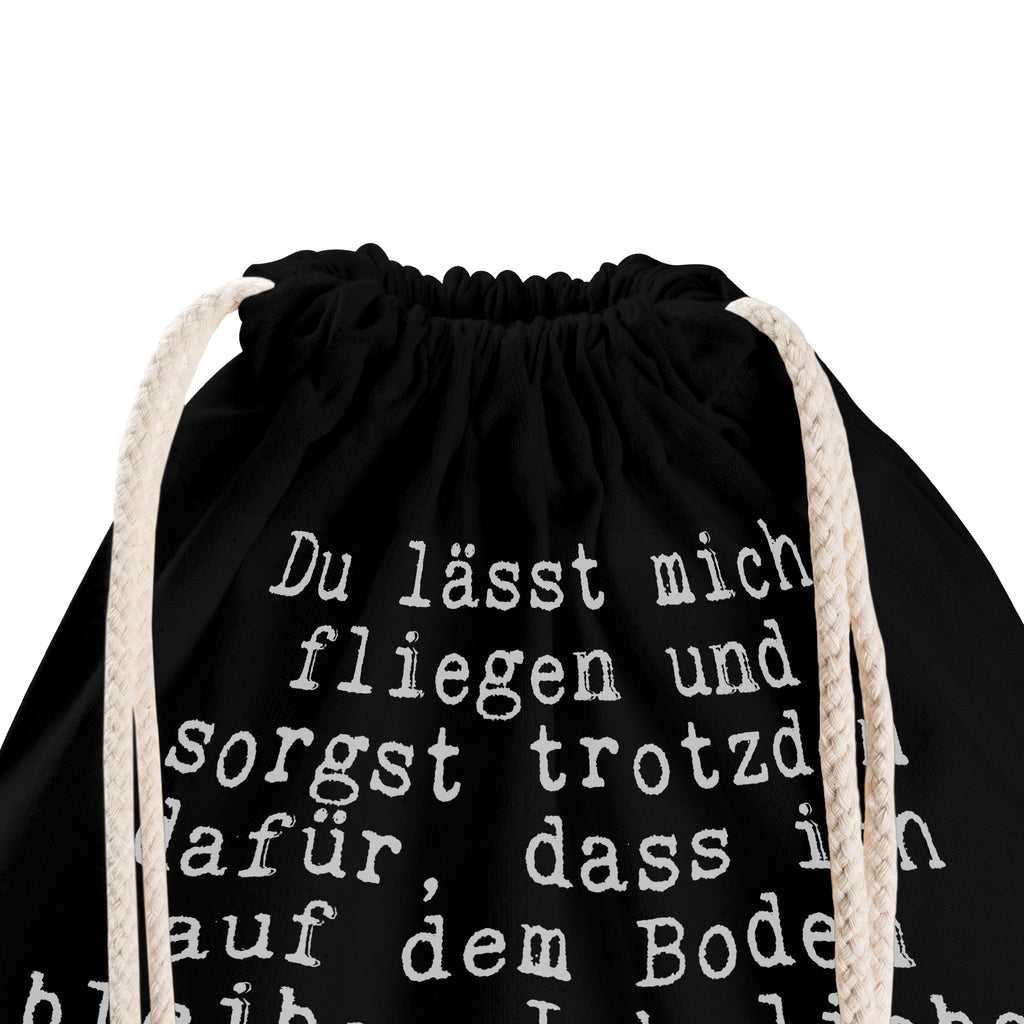 Sportbeutel Du lässt mich fliegen... Sportbeutel, Turnbeutel, Beutel, Sporttasche, Tasche, Stoffbeutel, Sportbeutel Kinder, Gymsack, Beutel Rucksack, Kleine Sporttasche, Sportzubehör, Turnbeutel Baumwolle, Spruch, Sprüche, lustige Sprüche, Weisheiten, Zitate, Spruch Geschenke, Spruch Sprüche Weisheiten Zitate Lustig Weisheit Worte