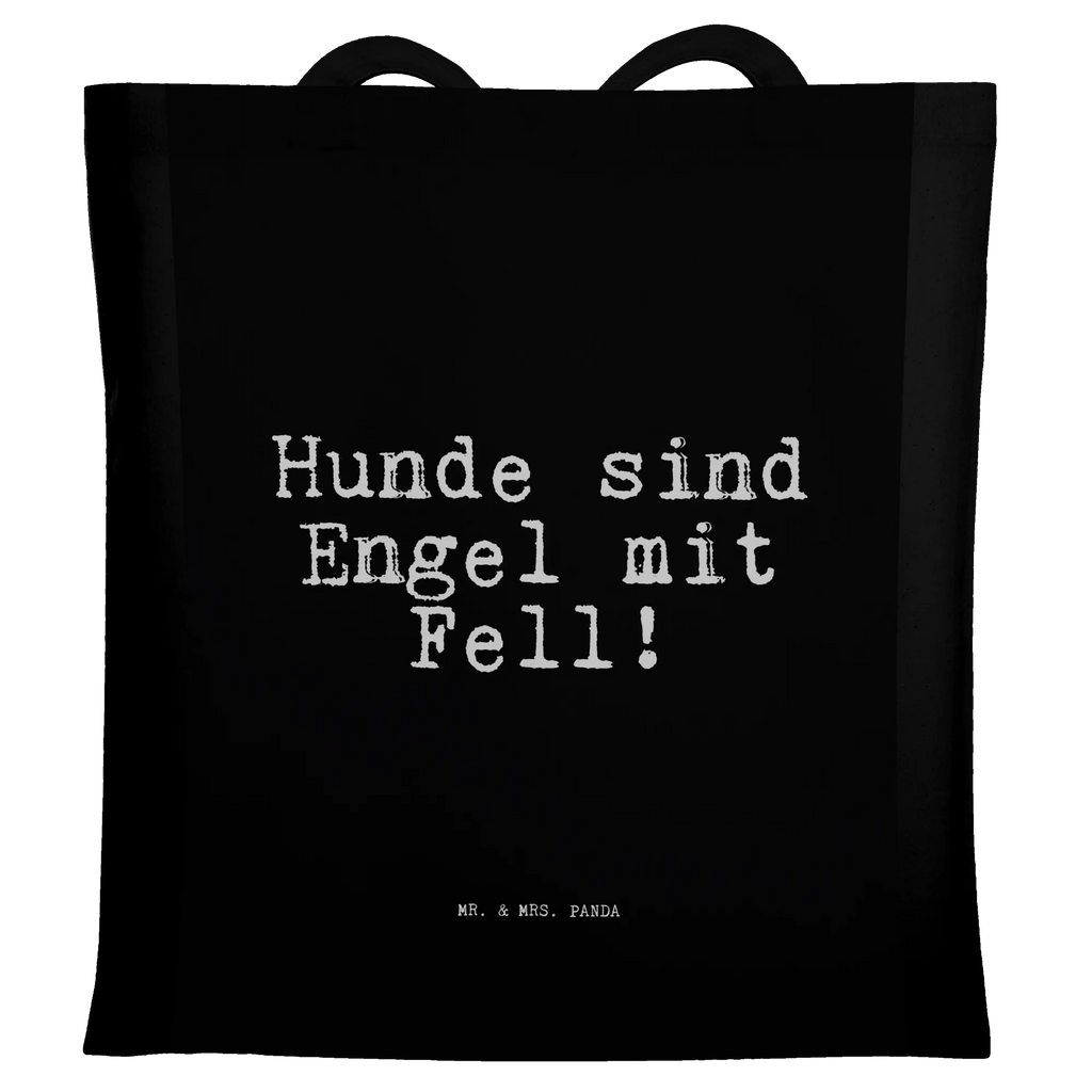 Tragetasche Hunde sind Engel mit... Beuteltasche, Beutel, Einkaufstasche, Jutebeutel, Stoffbeutel, Tasche, Shopper, Umhängetasche, Strandtasche, Schultertasche, Stofftasche, Tragetasche, Badetasche, Jutetasche, Einkaufstüte, Laptoptasche, Spruch, Sprüche, lustige Sprüche, Weisheiten, Zitate, Spruch Geschenke, Spruch Sprüche Weisheiten Zitate Lustig Weisheit Worte