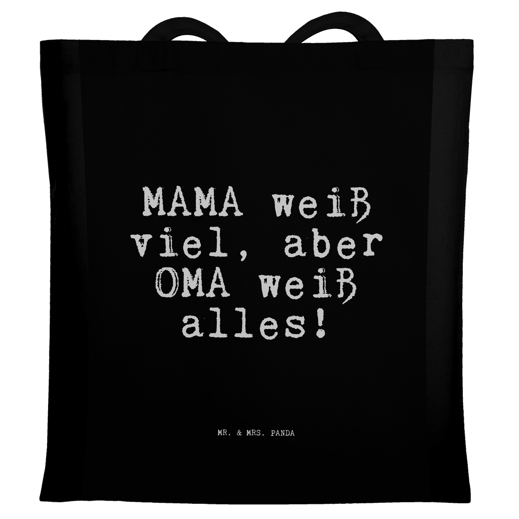 Tragetasche MAMA weiß viel, aber... Beuteltasche, Beutel, Einkaufstasche, Jutebeutel, Stoffbeutel, Tasche, Shopper, Umhängetasche, Strandtasche, Schultertasche, Stofftasche, Tragetasche, Badetasche, Jutetasche, Einkaufstüte, Laptoptasche, Spruch, Sprüche, lustige Sprüche, Weisheiten, Zitate, Spruch Geschenke, Spruch Sprüche Weisheiten Zitate Lustig Weisheit Worte