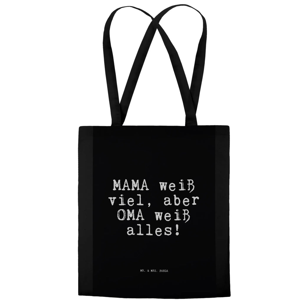 Tragetasche MAMA weiß viel, aber... Beuteltasche, Beutel, Einkaufstasche, Jutebeutel, Stoffbeutel, Tasche, Shopper, Umhängetasche, Strandtasche, Schultertasche, Stofftasche, Tragetasche, Badetasche, Jutetasche, Einkaufstüte, Laptoptasche, Spruch, Sprüche, lustige Sprüche, Weisheiten, Zitate, Spruch Geschenke, Spruch Sprüche Weisheiten Zitate Lustig Weisheit Worte