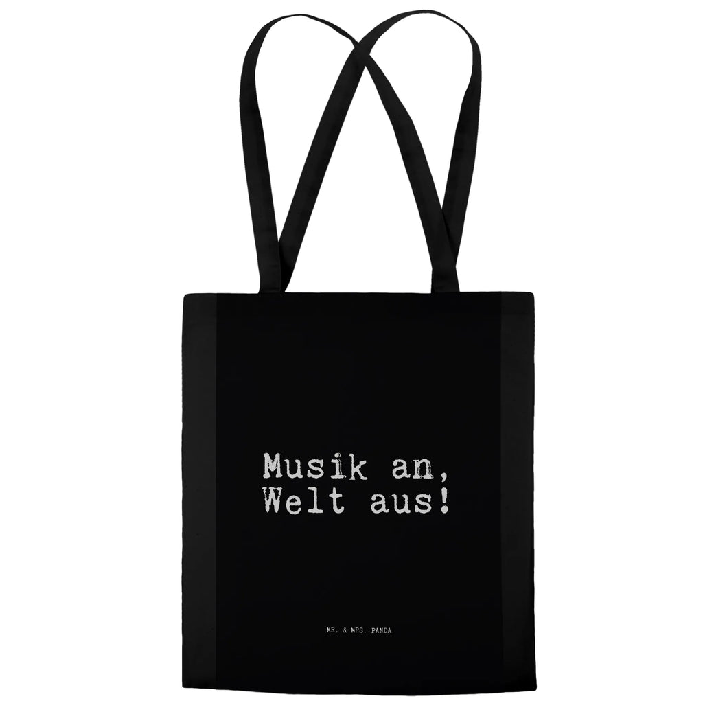 Tragetasche Musik an, Welt aus!... Beuteltasche, Beutel, Einkaufstasche, Jutebeutel, Stoffbeutel, Tasche, Shopper, Umhängetasche, Strandtasche, Schultertasche, Stofftasche, Tragetasche, Badetasche, Jutetasche, Einkaufstüte, Laptoptasche, Spruch, Sprüche, lustige Sprüche, Weisheiten, Zitate, Spruch Geschenke, Spruch Sprüche Weisheiten Zitate Lustig Weisheit Worte