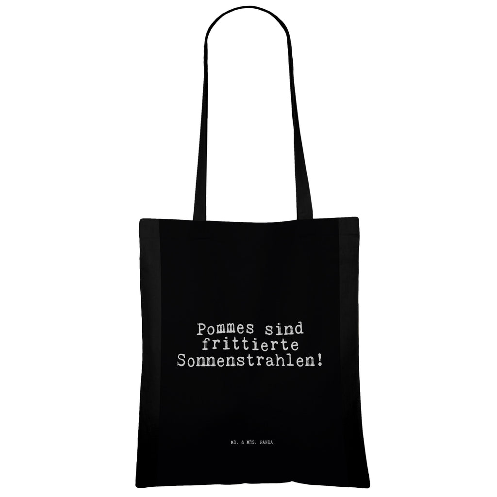 Tragetasche Pommes sind frittierte Sonnenstrahlen!... Beuteltasche, Beutel, Einkaufstasche, Jutebeutel, Stoffbeutel, Tasche, Shopper, Umhängetasche, Strandtasche, Schultertasche, Stofftasche, Tragetasche, Badetasche, Jutetasche, Einkaufstüte, Laptoptasche, Spruch, Sprüche, lustige Sprüche, Weisheiten, Zitate, Spruch Geschenke, Spruch Sprüche Weisheiten Zitate Lustig Weisheit Worte