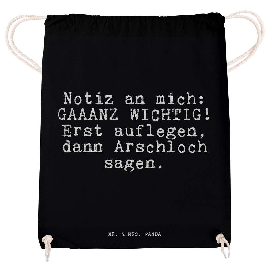 Sportbeutel Notiz an mich: GAAANZ... Sportbeutel, Turnbeutel, Beutel, Sporttasche, Tasche, Stoffbeutel, Sportbeutel Kinder, Gymsack, Beutel Rucksack, Kleine Sporttasche, Sportzubehör, Turnbeutel Baumwolle, Spruch, Sprüche, lustige Sprüche, Weisheiten, Zitate, Spruch Geschenke, Spruch Sprüche Weisheiten Zitate Lustig Weisheit Worte