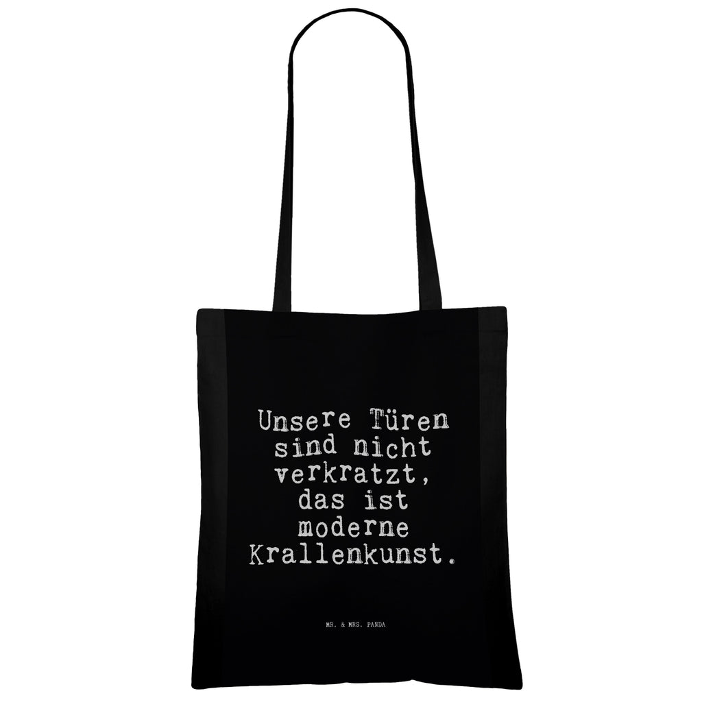 Tragetasche Unsere Türen sind nicht... Beuteltasche, Beutel, Einkaufstasche, Jutebeutel, Stoffbeutel, Tasche, Shopper, Umhängetasche, Strandtasche, Schultertasche, Stofftasche, Tragetasche, Badetasche, Jutetasche, Einkaufstüte, Laptoptasche, Spruch, Sprüche, lustige Sprüche, Weisheiten, Zitate, Spruch Geschenke, Spruch Sprüche Weisheiten Zitate Lustig Weisheit Worte