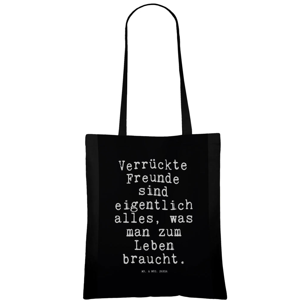 Tragetasche Verrückte Freunde sind eigentlich... Beuteltasche, Beutel, Einkaufstasche, Jutebeutel, Stoffbeutel, Tasche, Shopper, Umhängetasche, Strandtasche, Schultertasche, Stofftasche, Tragetasche, Badetasche, Jutetasche, Einkaufstüte, Laptoptasche, Spruch, Sprüche, lustige Sprüche, Weisheiten, Zitate, Spruch Geschenke, Spruch Sprüche Weisheiten Zitate Lustig Weisheit Worte