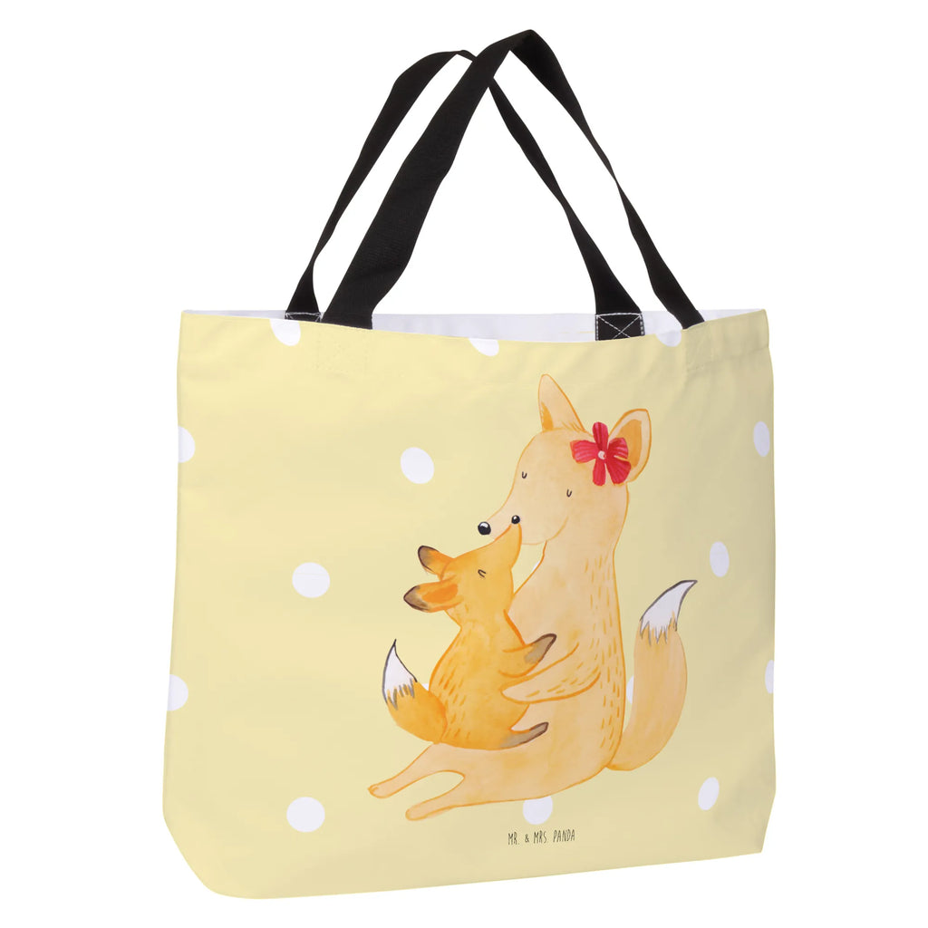 Shopper Fuchs Mama & Kind Beutel, Einkaufstasche, Tasche, Strandtasche, Einkaufsbeutel, Shopper, Schultasche, Freizeittasche, Tragebeutel, Schulbeutel, Alltagstasche, Familie, Vatertag, Muttertag, Bruder, Schwester, Mama, Papa, Oma, Opa, Mutter, Tochter, Lieblingstochter, Beste Tochter, Geschenk