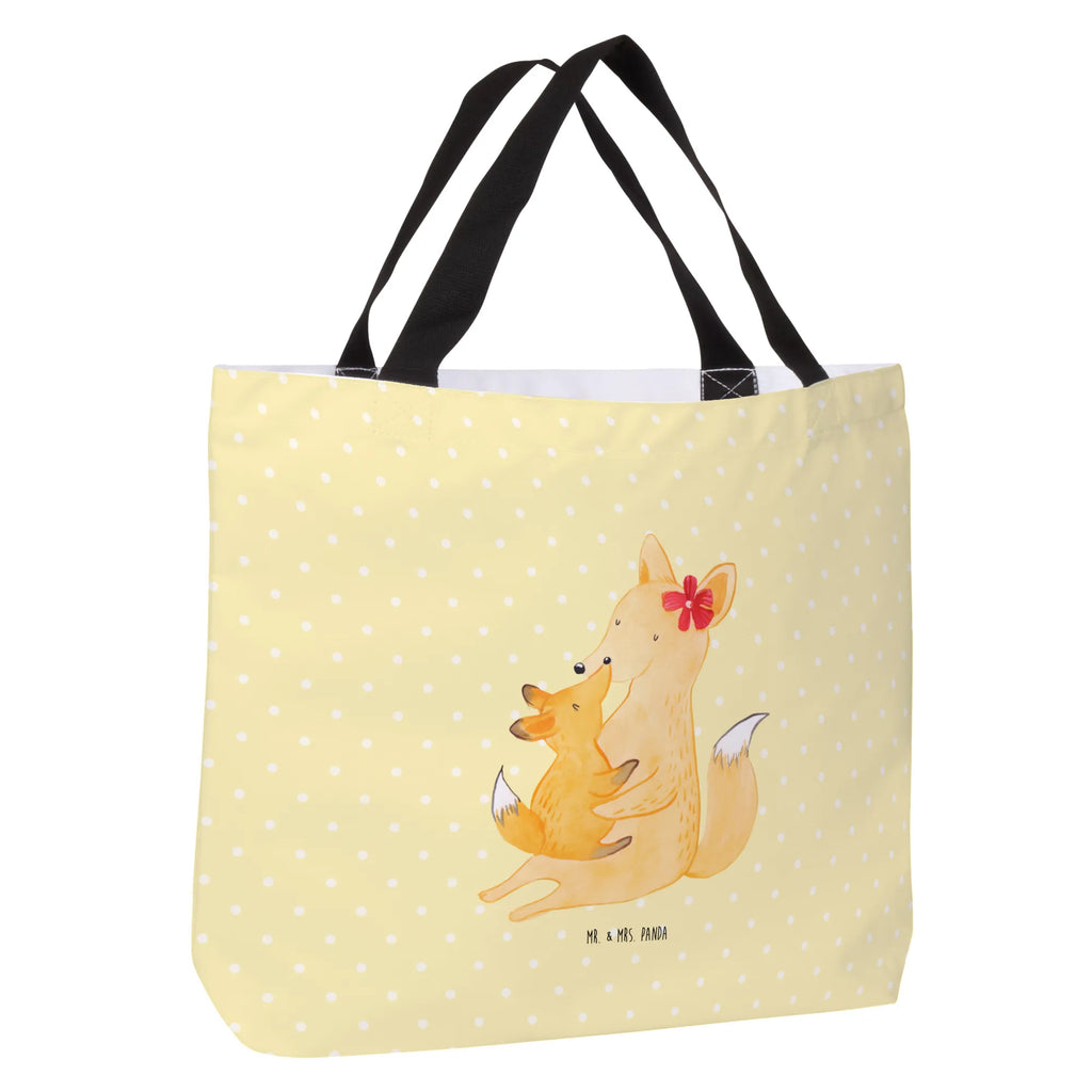 Shopper Fuchs Mama & Kind Beutel, Einkaufstasche, Tasche, Strandtasche, Einkaufsbeutel, Shopper, Schultasche, Freizeittasche, Tragebeutel, Schulbeutel, Alltagstasche, Familie, Vatertag, Muttertag, Bruder, Schwester, Mama, Papa, Oma, Opa, Mutter, Tochter, Lieblingstochter, Beste Tochter, Geschenk